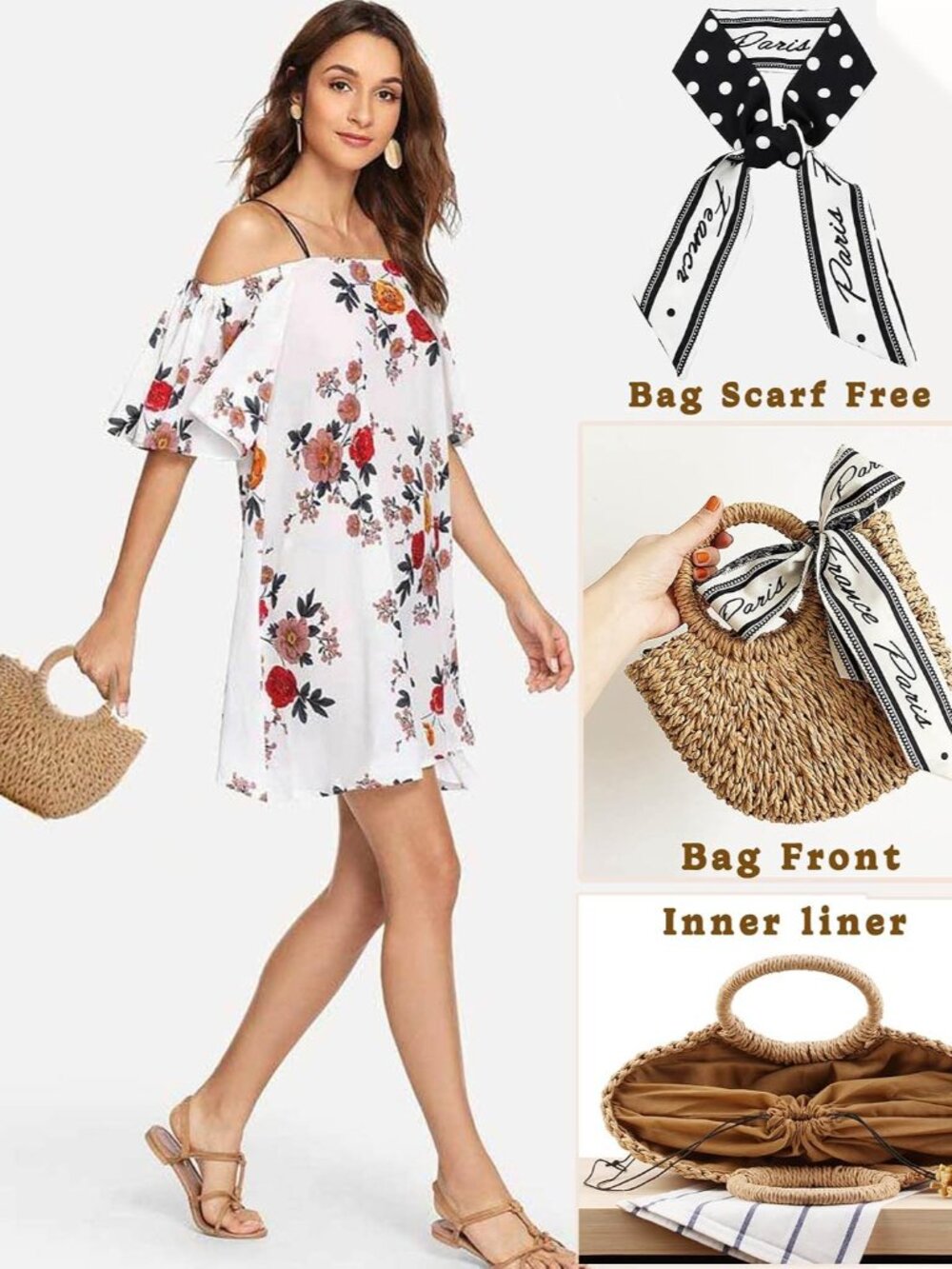 Straw Shoulder Bag For Women Woven Purse Beach Envelope Clutch Straws Wallet | S - Picture 6 of 7
